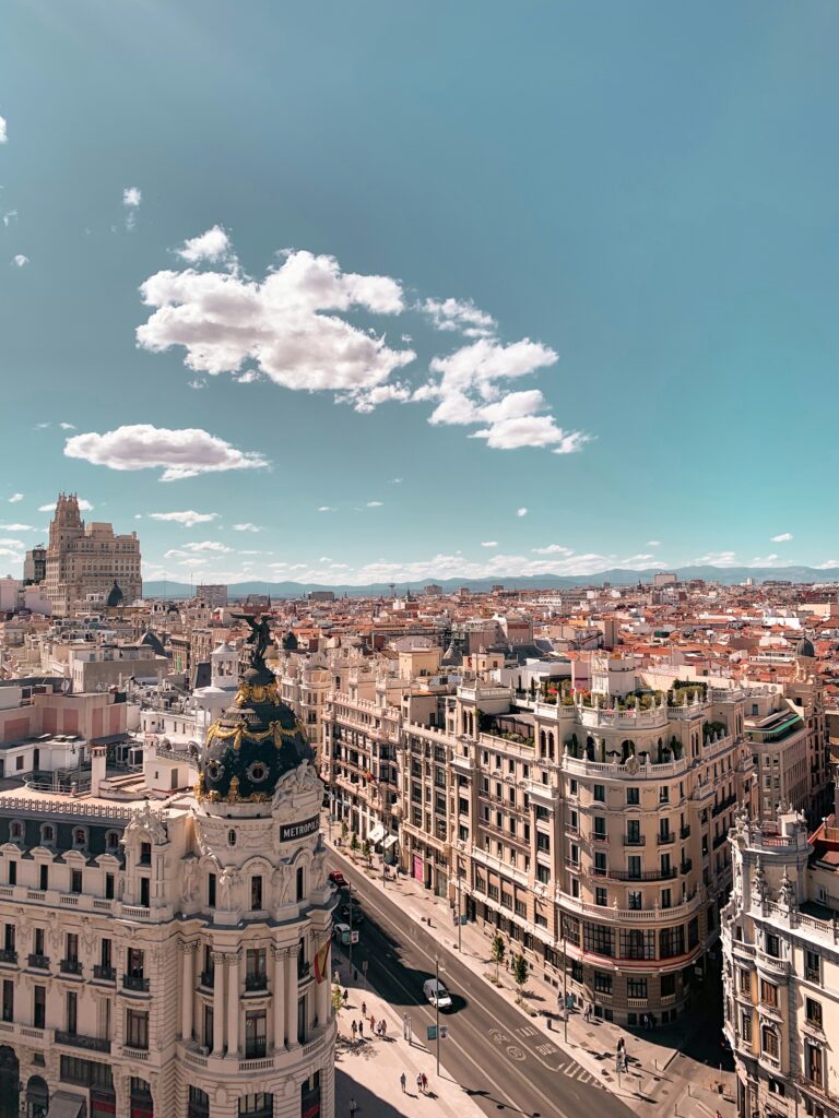 Madrid skyline shot