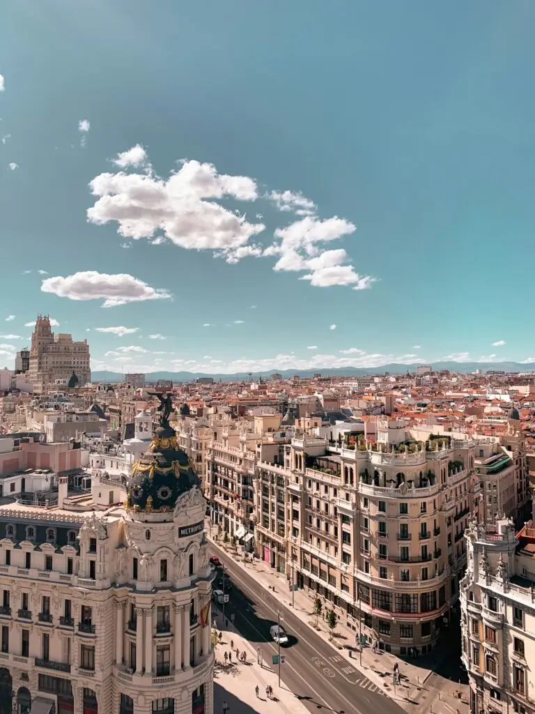 Madrid skyline shot