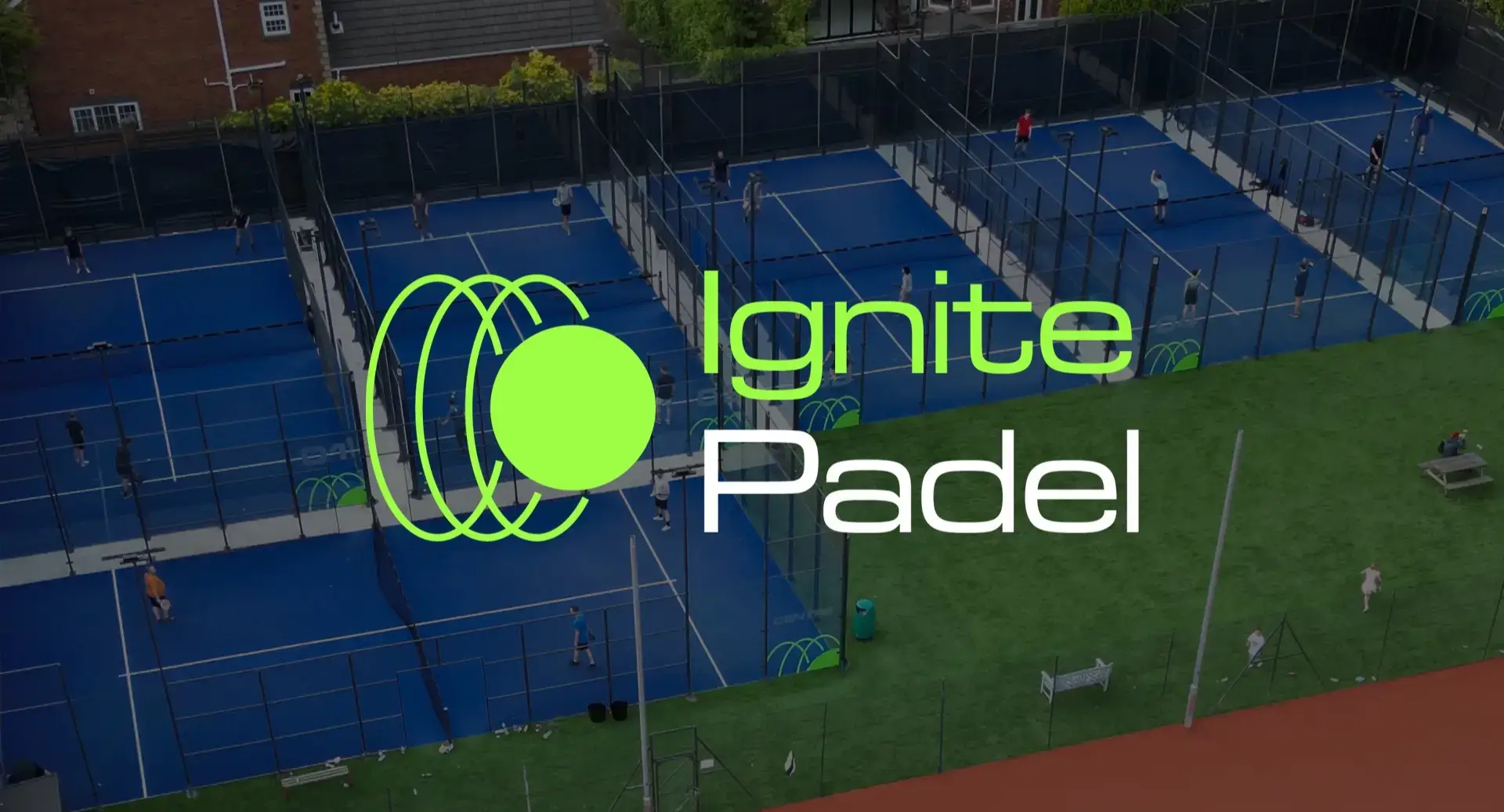Ignite Padel courts with ignite padel logo
