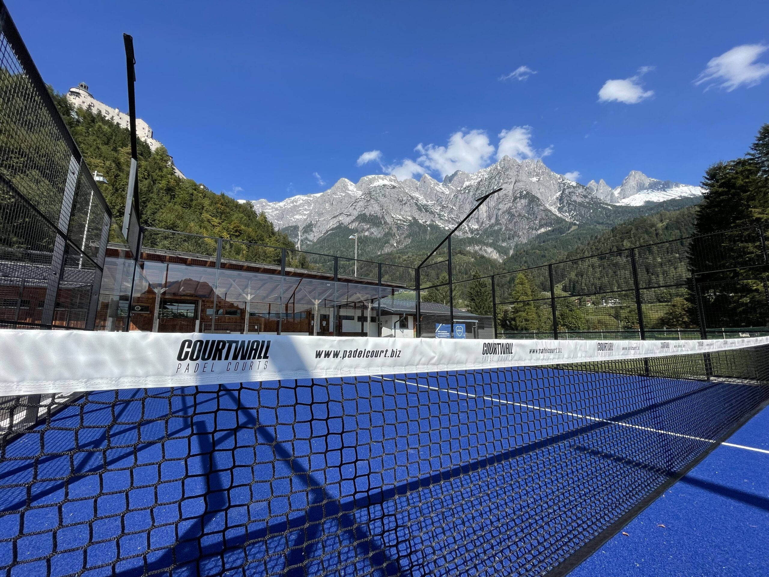 RSV Werfen view of mountains from padel court