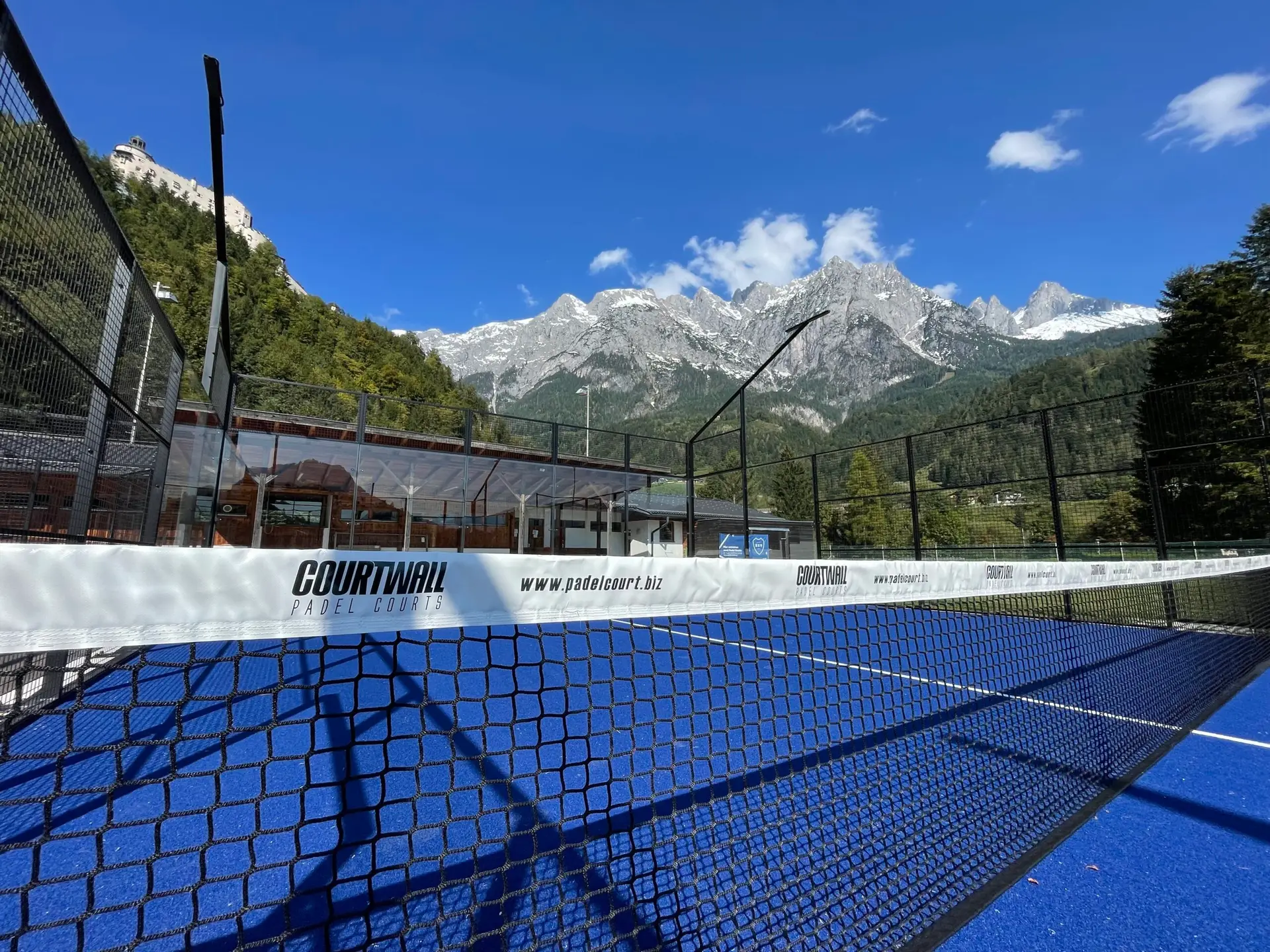 RSV Werfen view of mountains from padel court