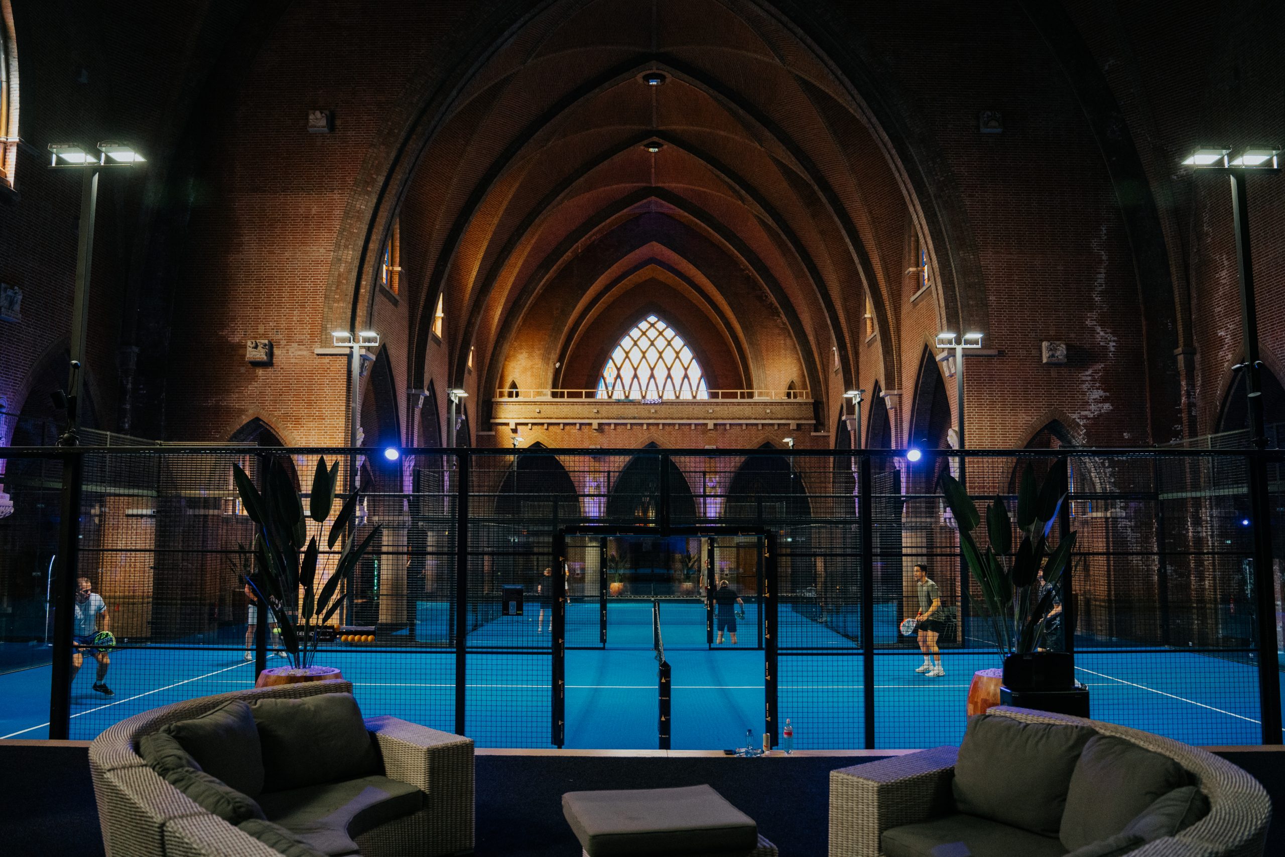 Holy Padel courts inside church