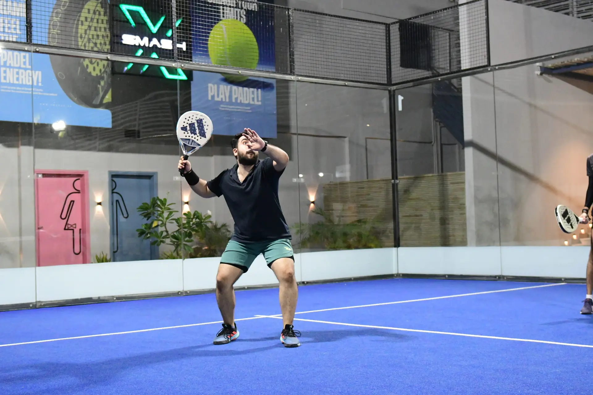 Smash X Pakistan padel court man playing
