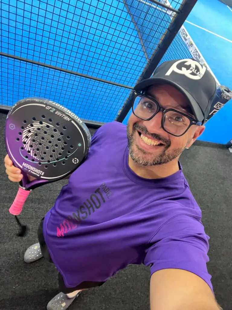 Ben from RAF Padel outside padel court