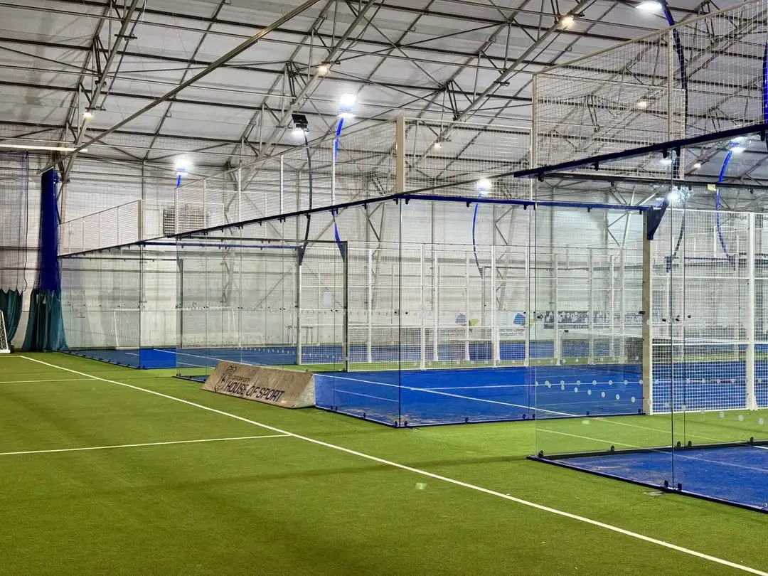 Indoor padel court in Cardiff, Wales