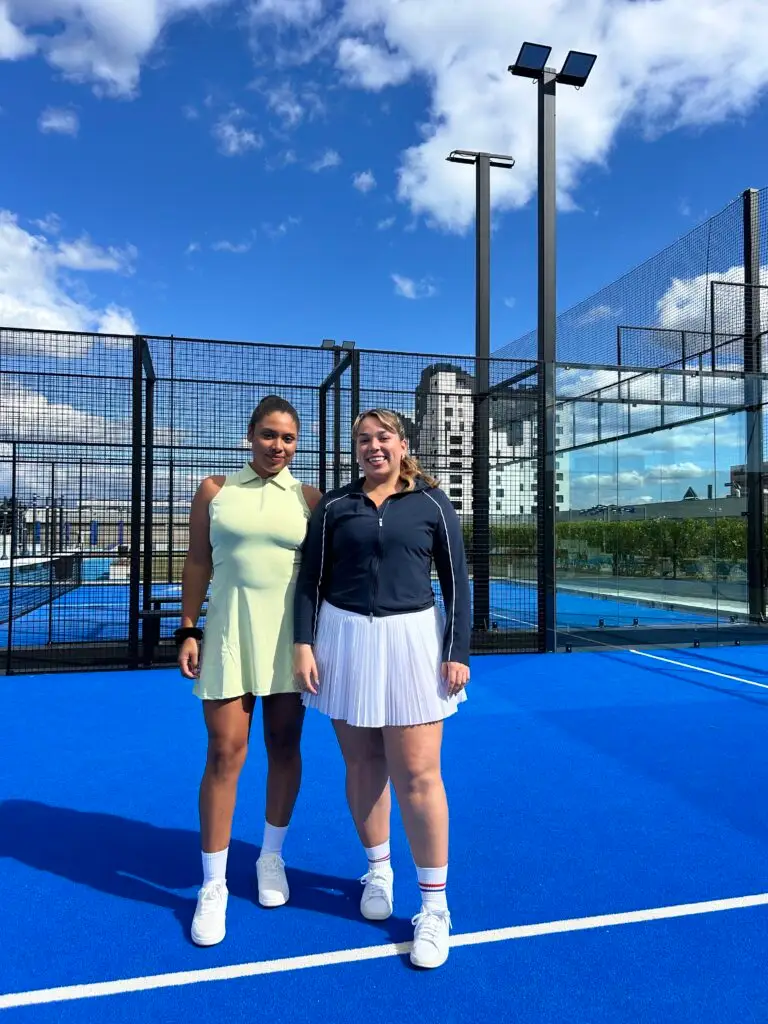 Anastasia on padel court