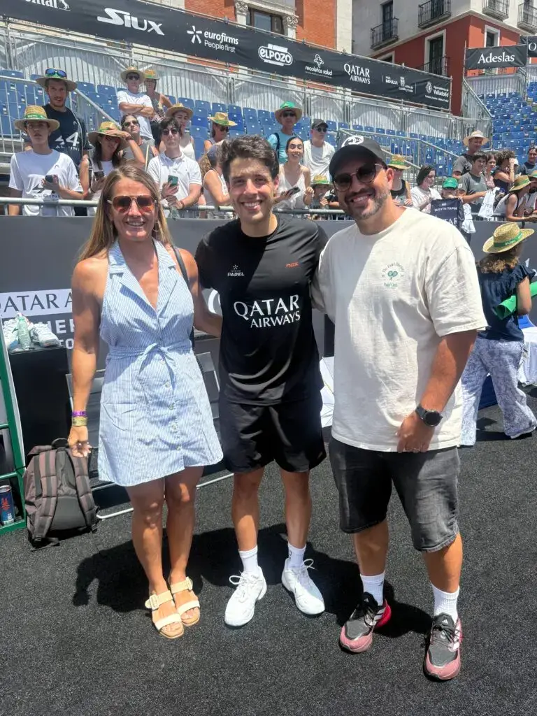Ben from RAF Padel with Tapia