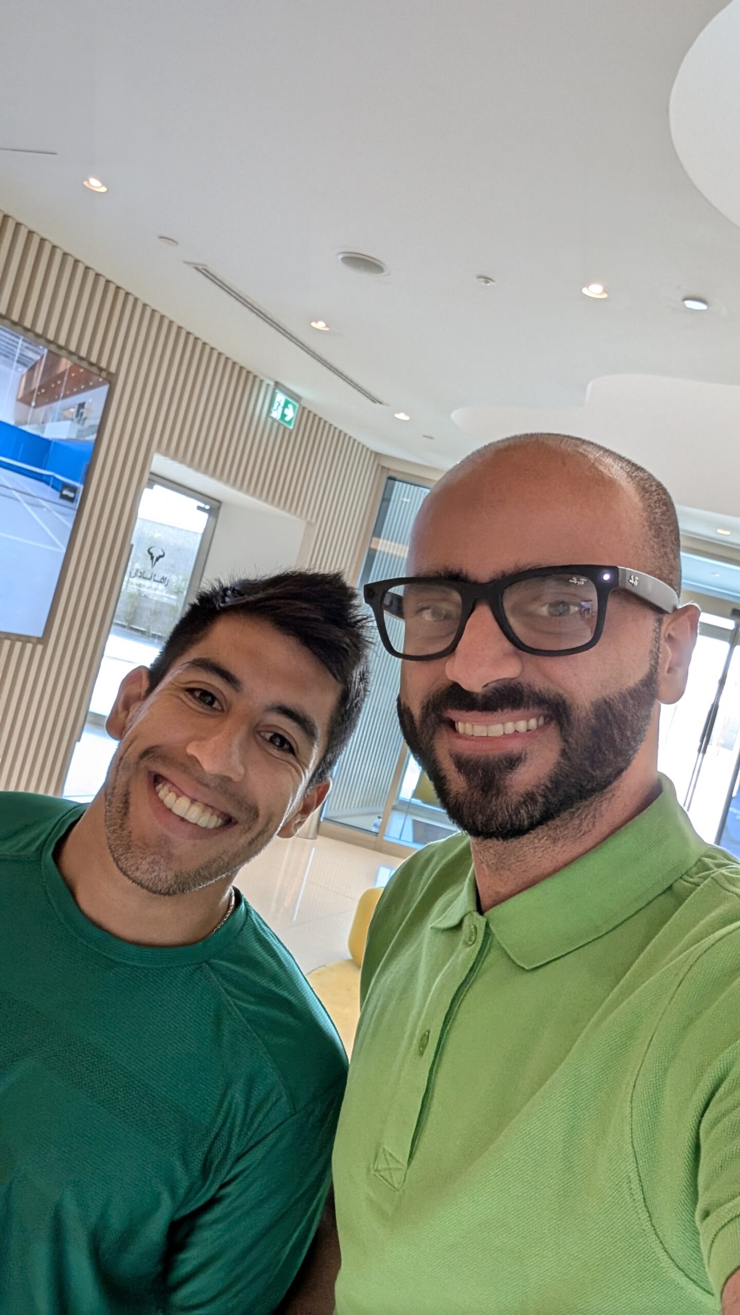 Aziz padel with Chingotto