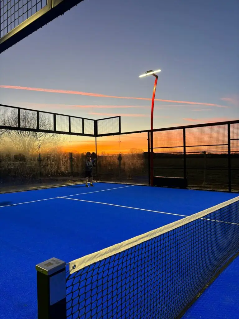 Sevenoaks Padel court at sunset