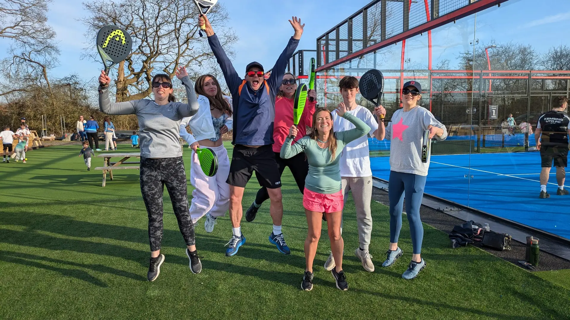 Sevenoaks group photo outside padel court