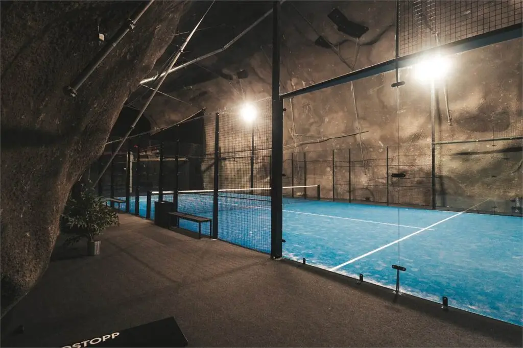 Outside court inside Cave Padel