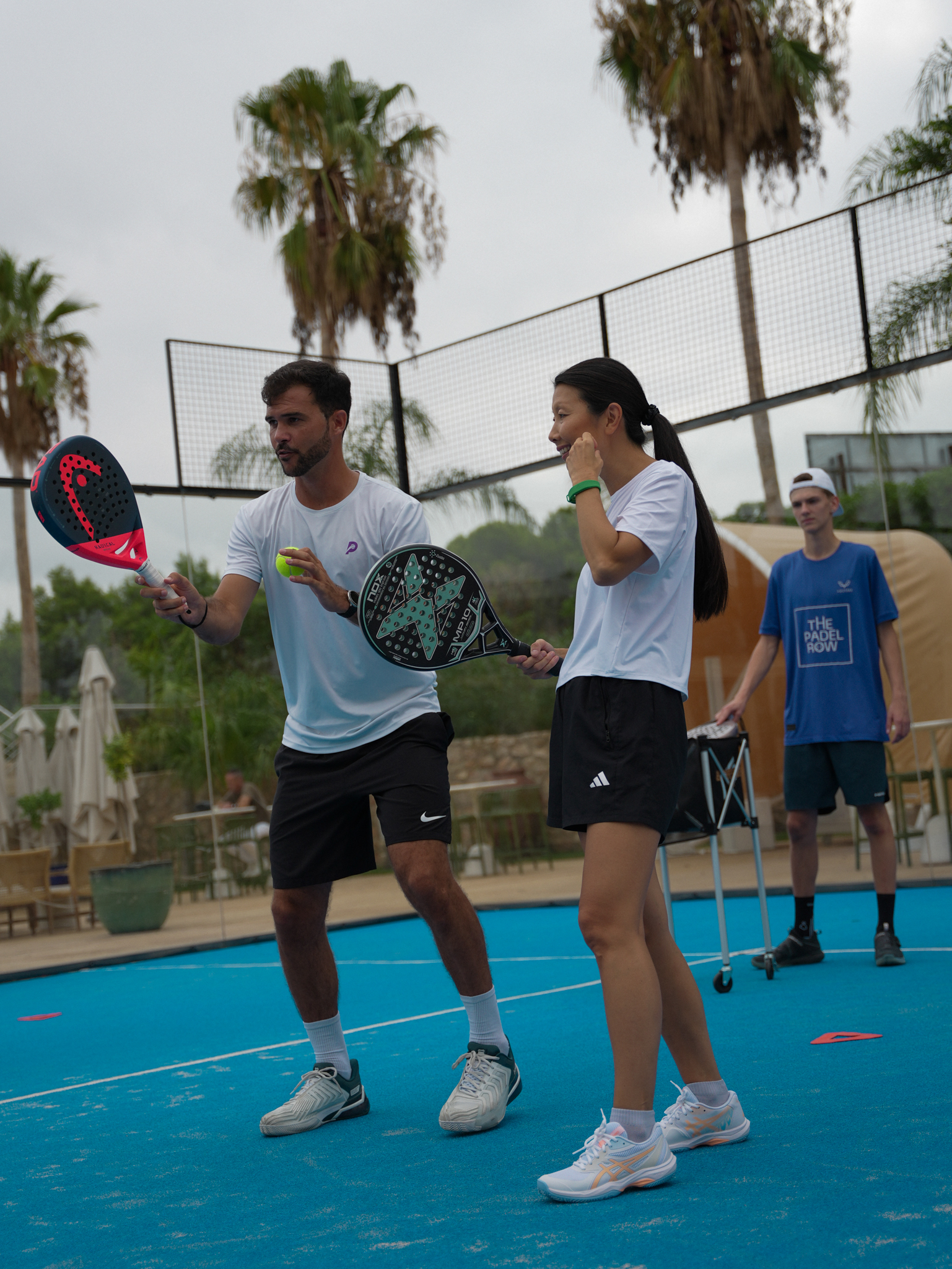 The Padel Row group on a padel court