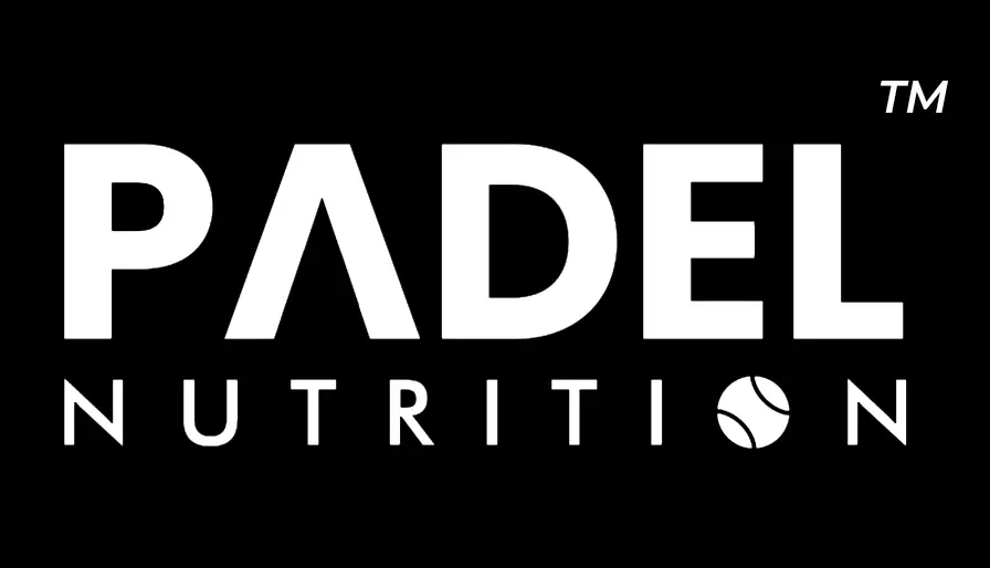 Padel Nutrition Logo White on Black PNG