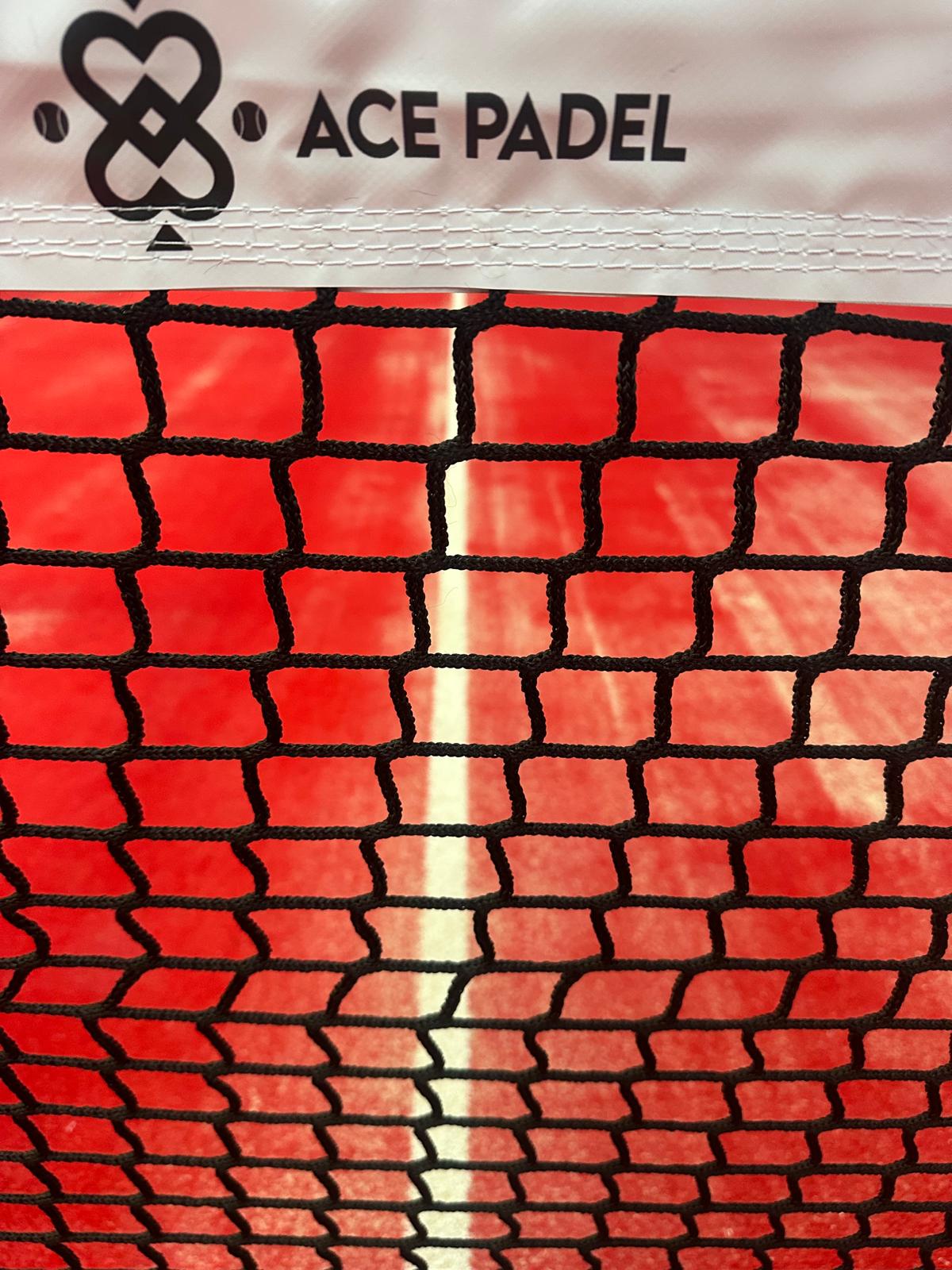 Ace Padel net on red court