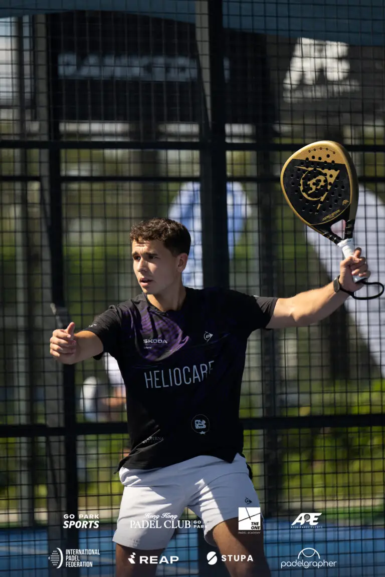 Cameron Dollimore on padel court