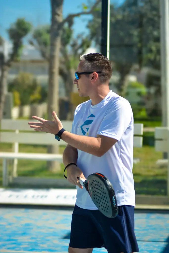 Luca Romani on padel court