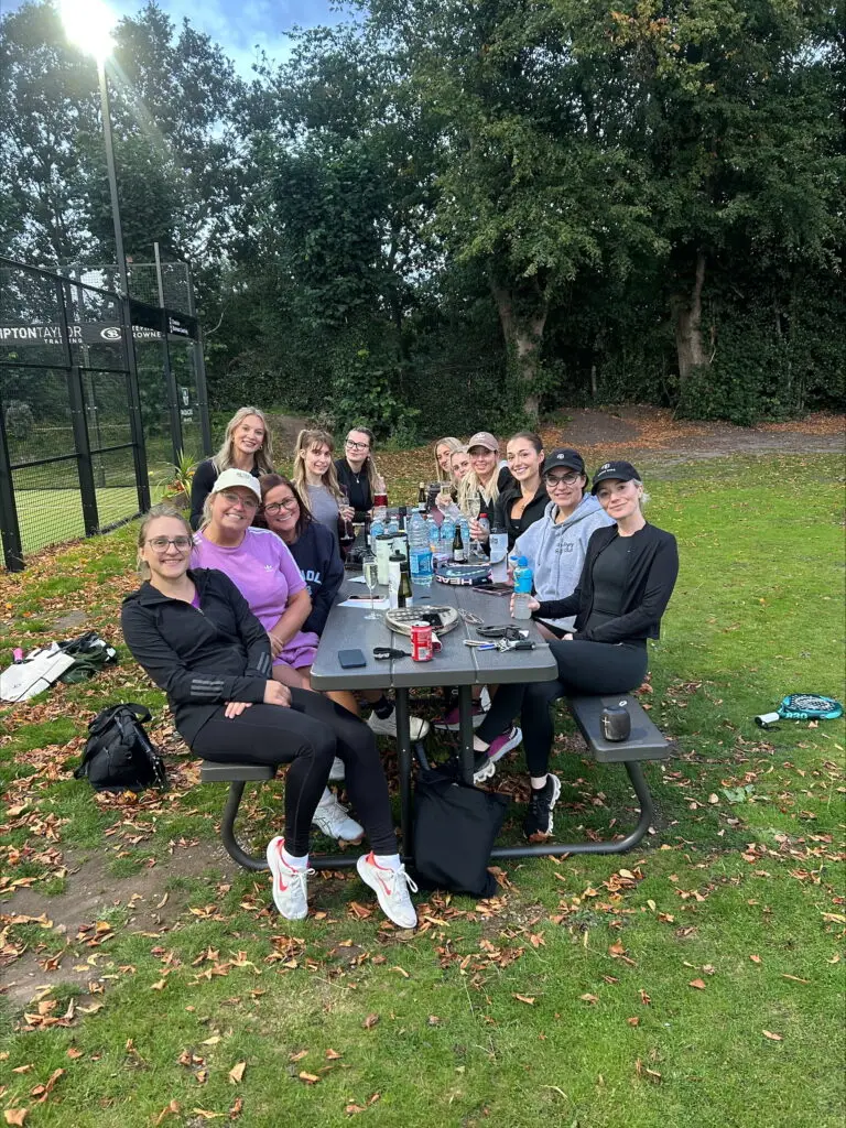 Her Court Padel Club on bench
