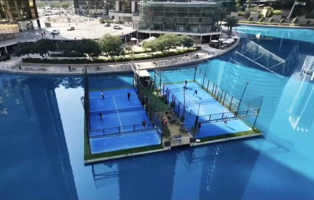 Padel Islands Dubai aerial shot