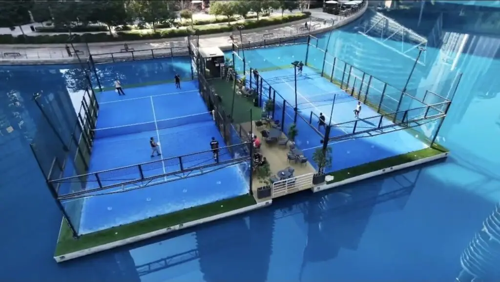 Padel Islands Dubai aerial shot