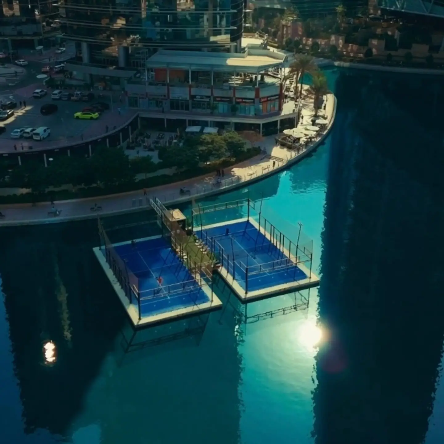 Padel Islands Dubai aerial shot