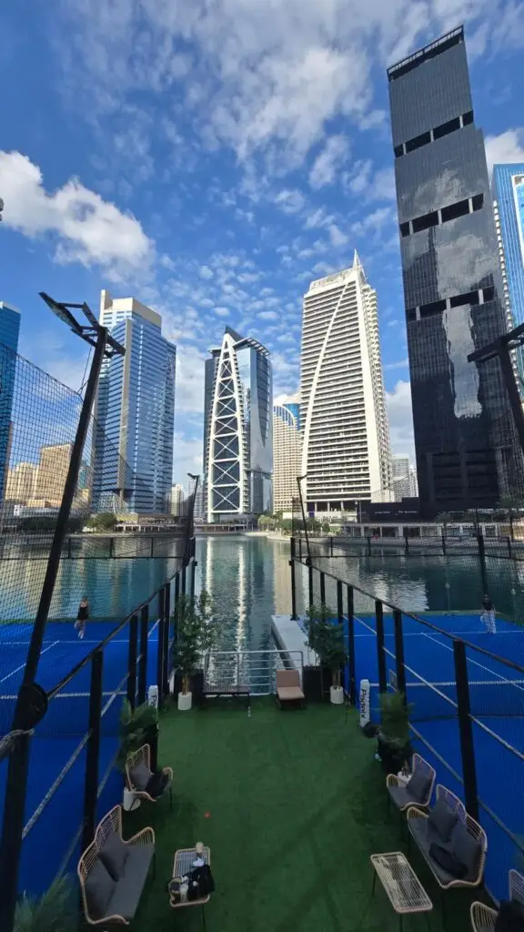 Padel Islands Dubai view from courts