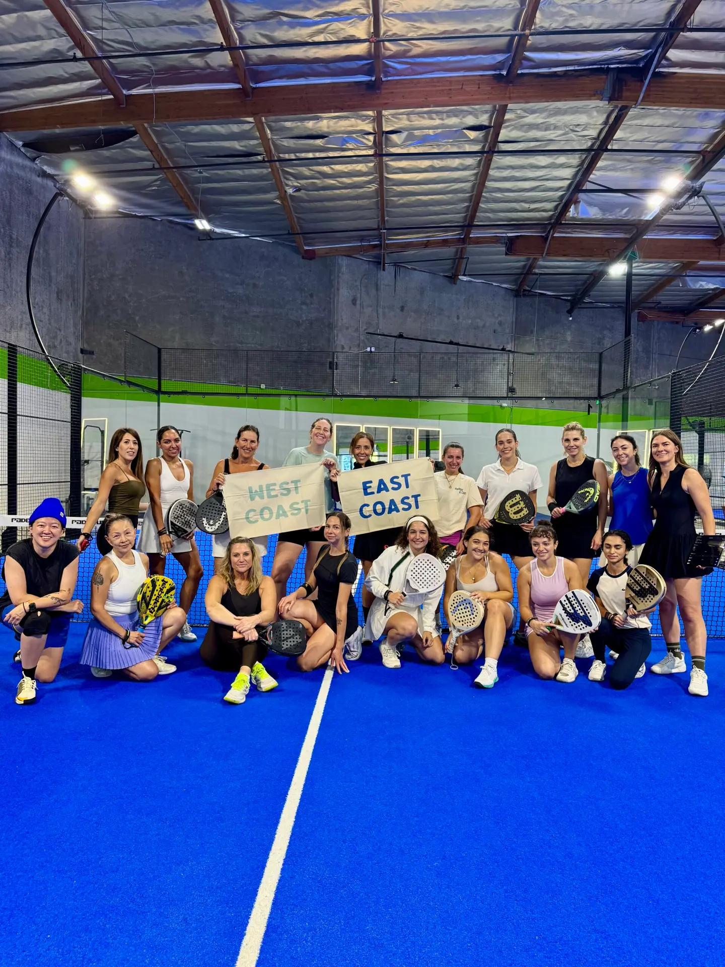 Harbour & Court group photo on padel court