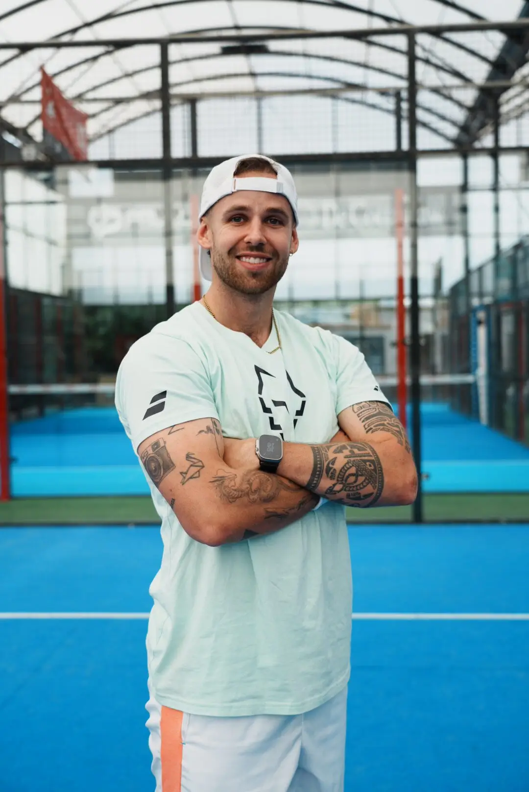 Frederik Sangill on padel court