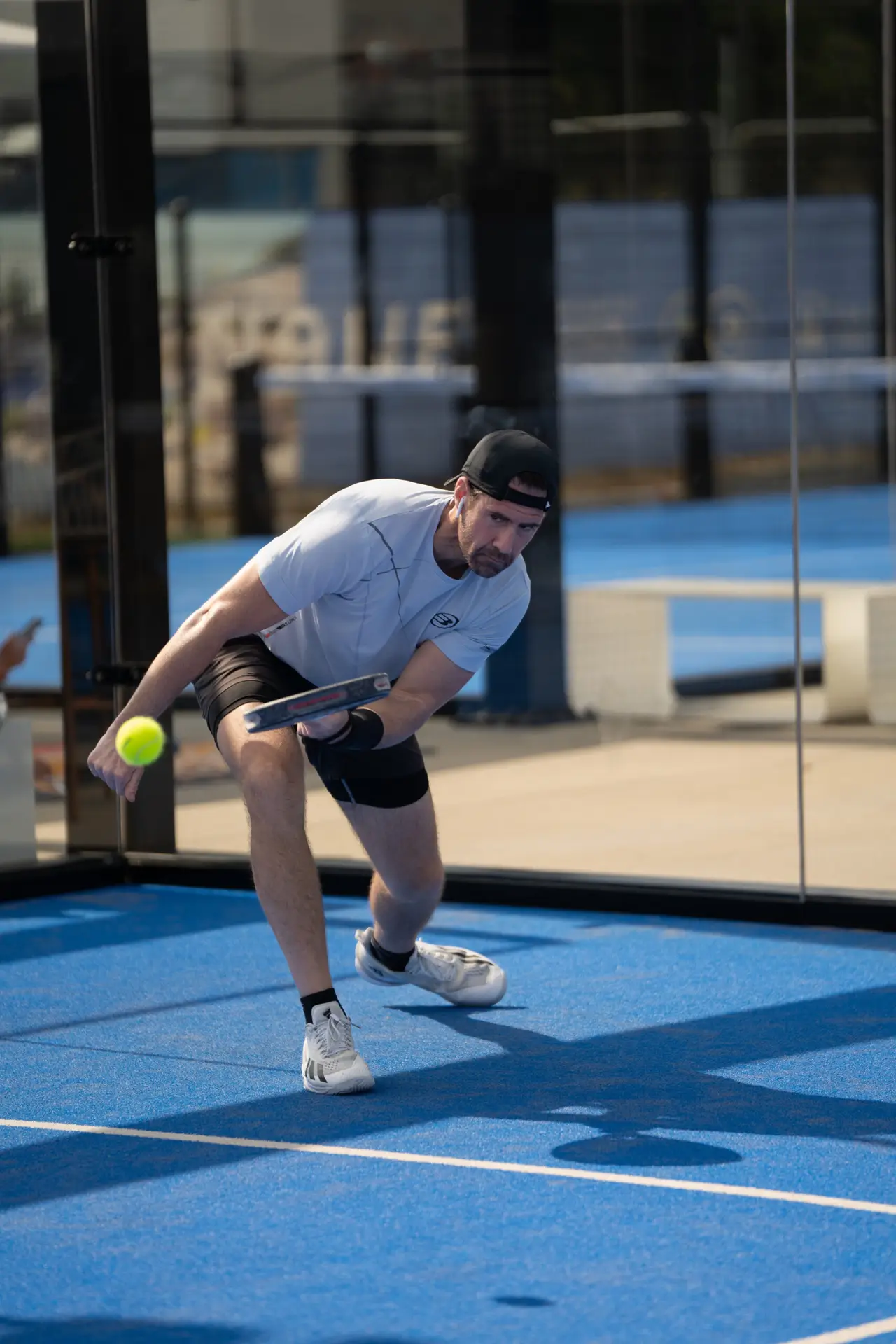 Jared Finkelstein on padel court