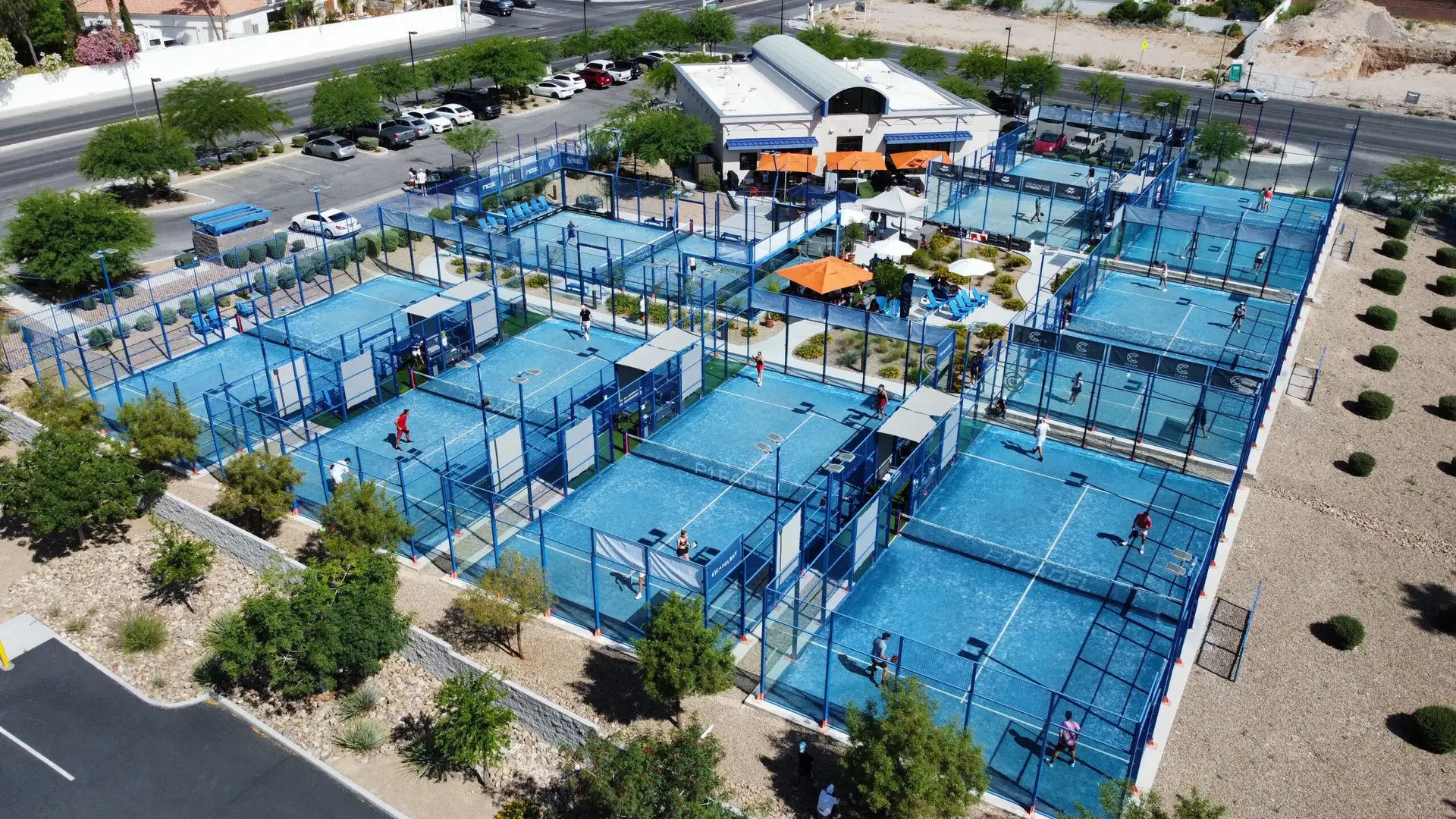 P1 Padel aerial view