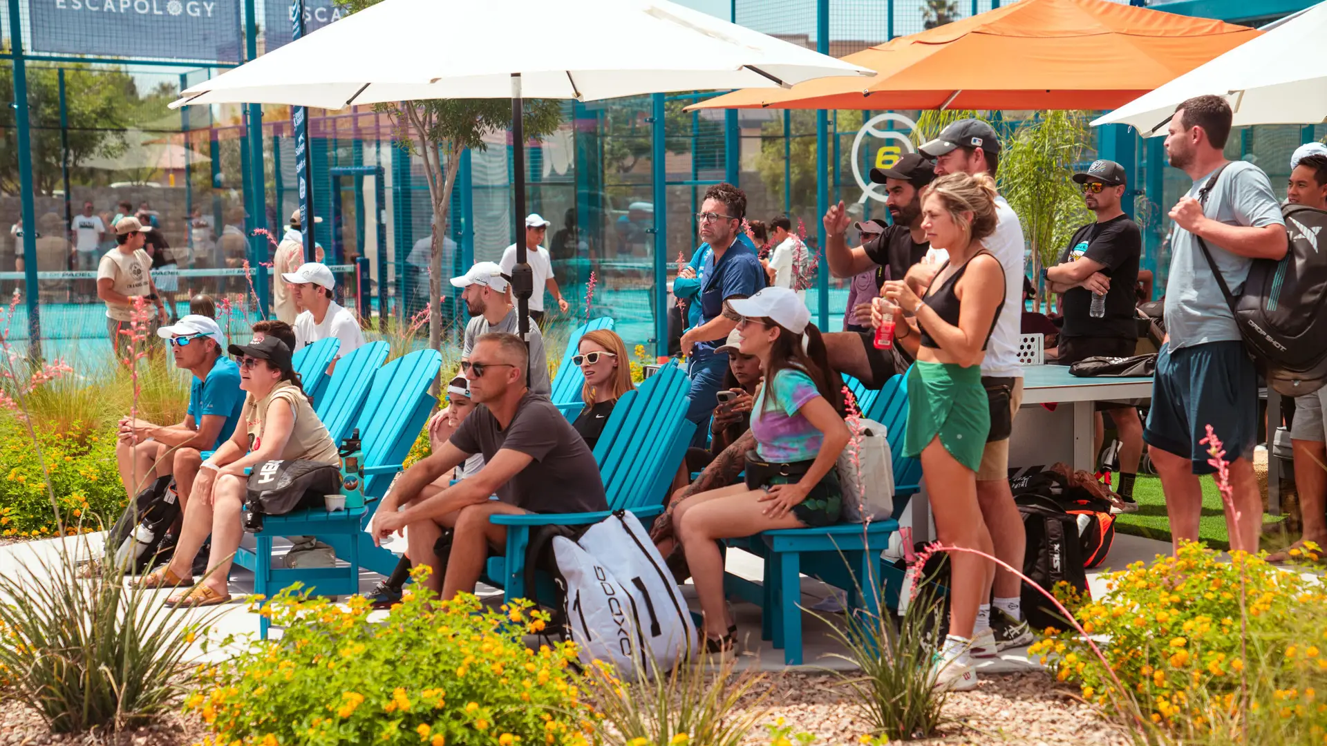 P1 Padel community watching padel