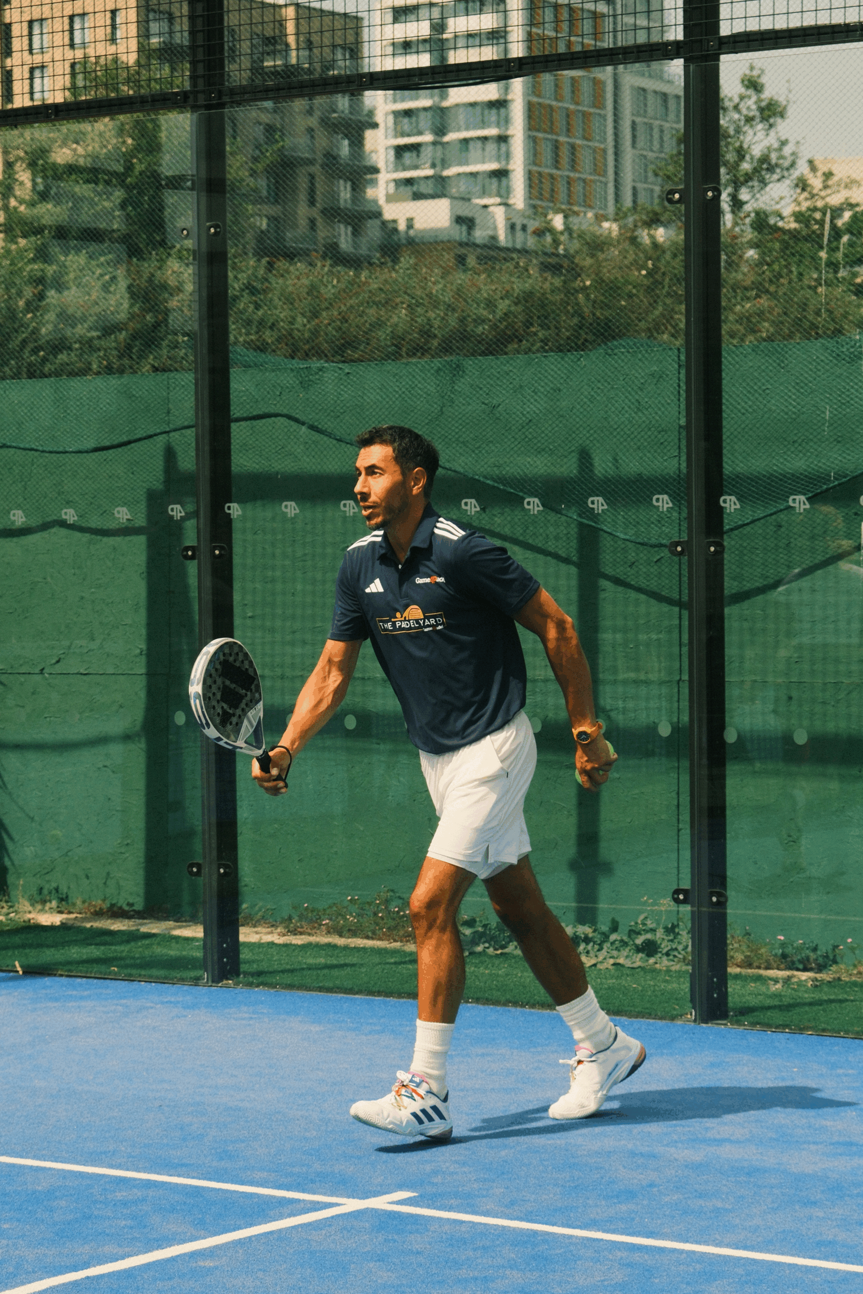 Matt London Padel Coach on court