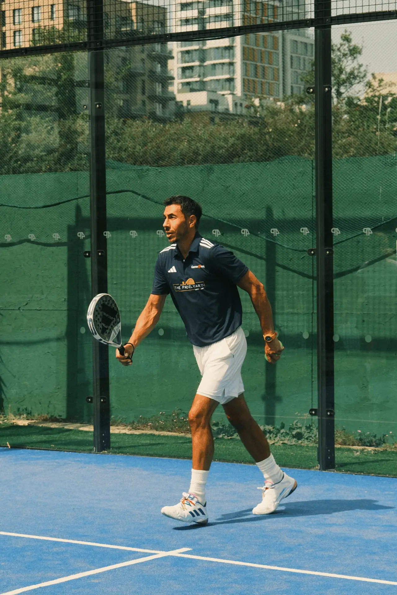 Matt London Padel Coach on court