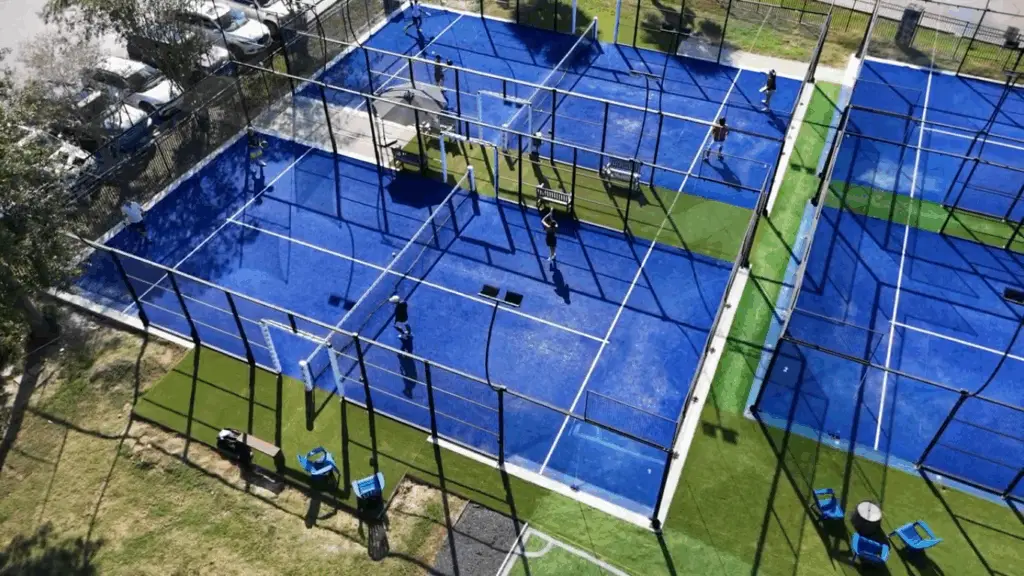 Giammalva aerial shot of padel courts