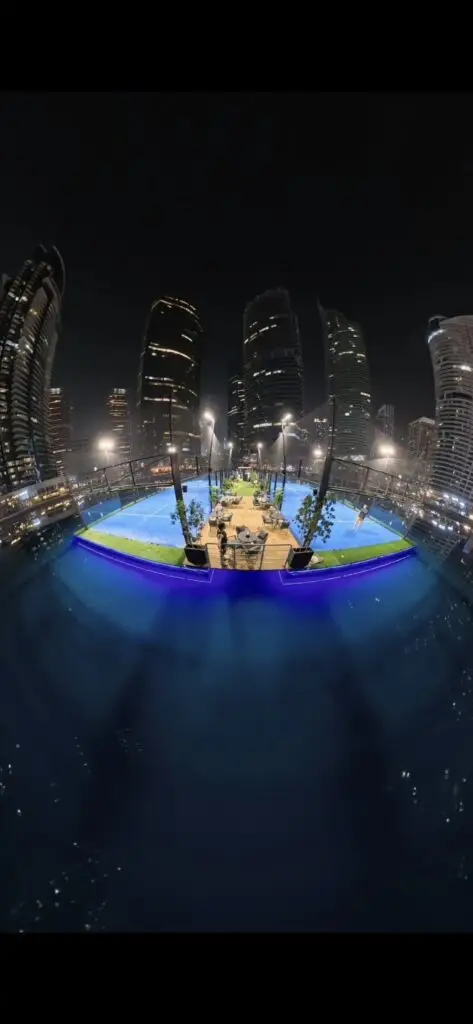Padel Islands Dubai panoramic shot