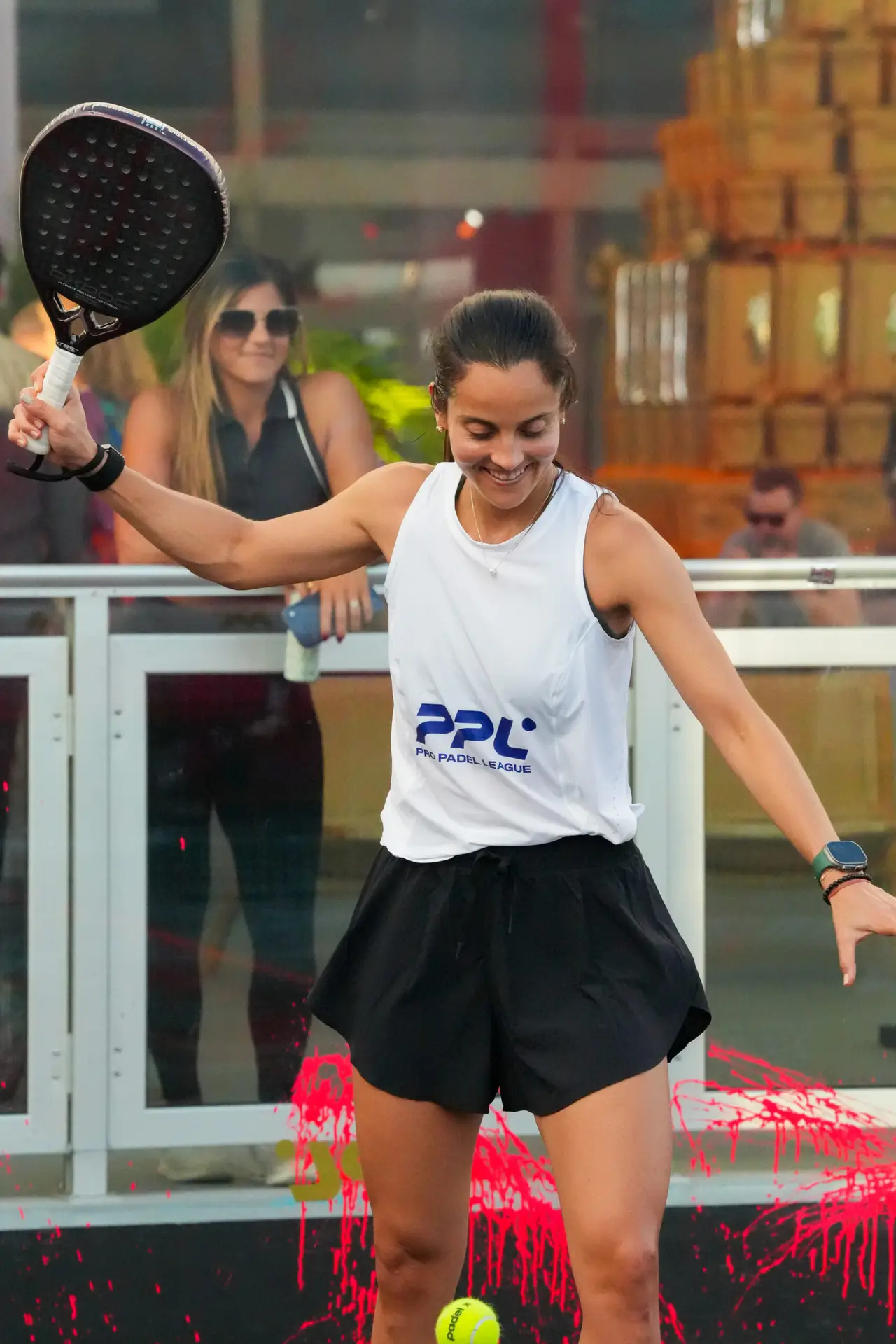 Clementina Riobueno on padel court