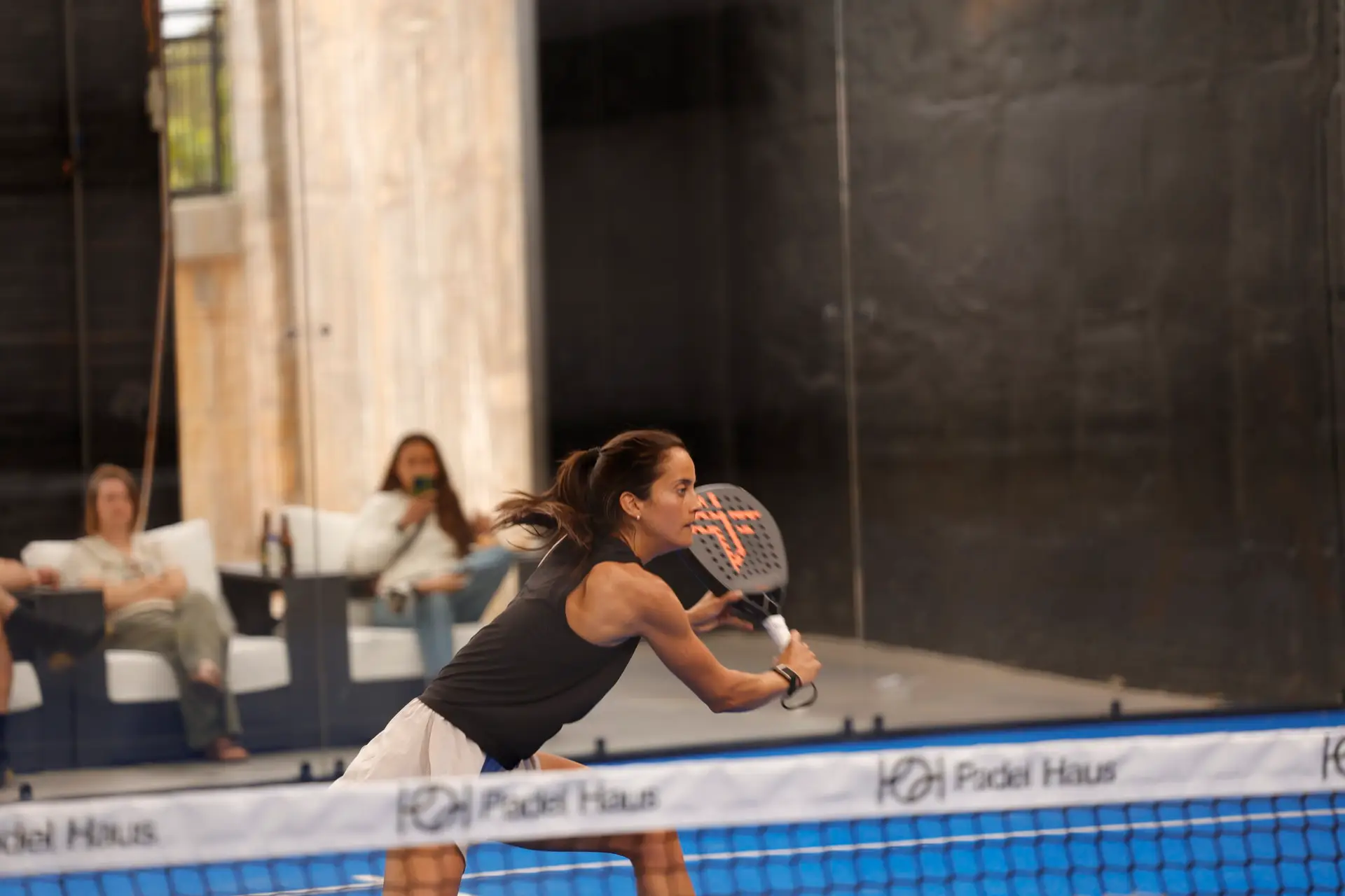 Clementina Riobueno on padel court