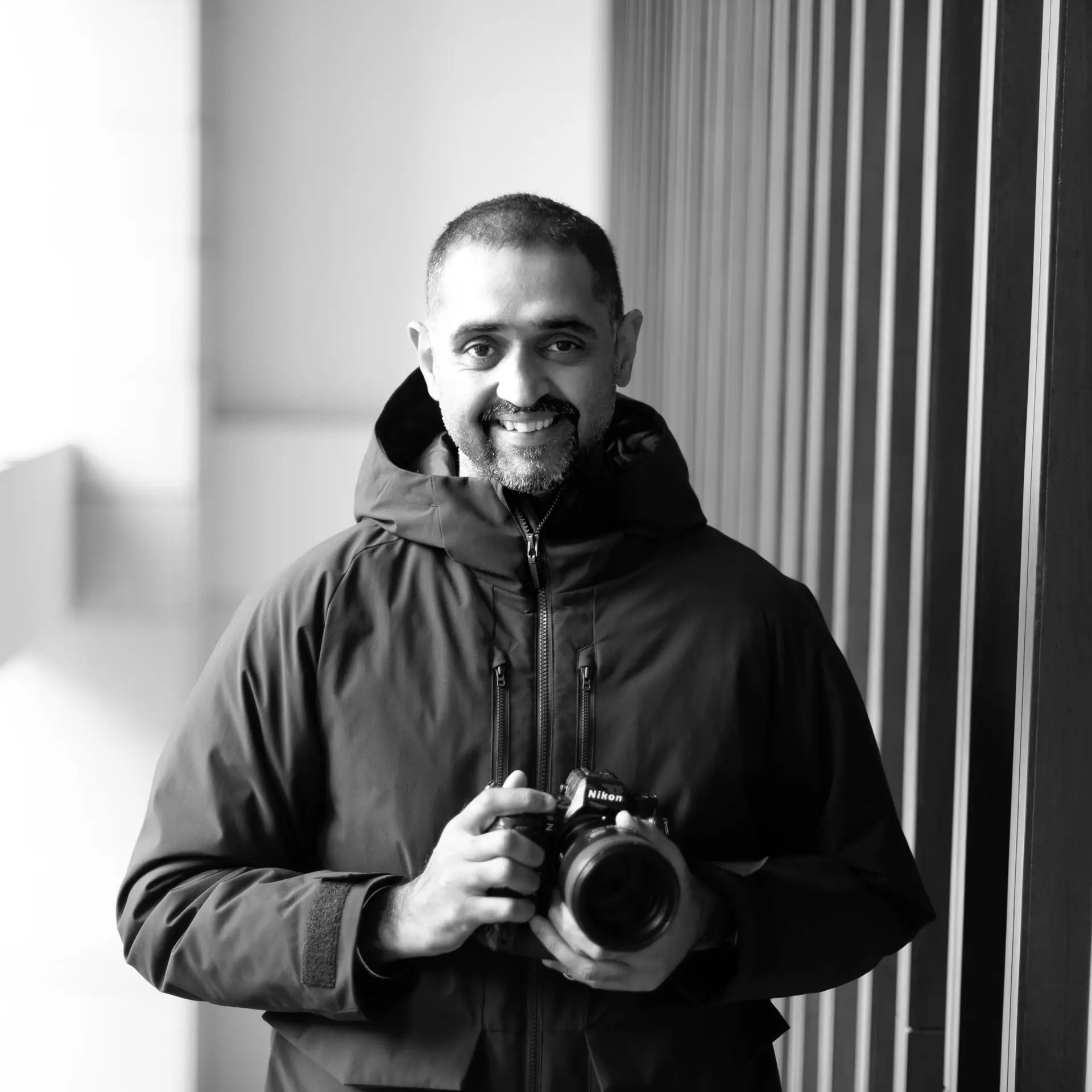 Ravinder Singh, aka Padelgrapher, with a camera