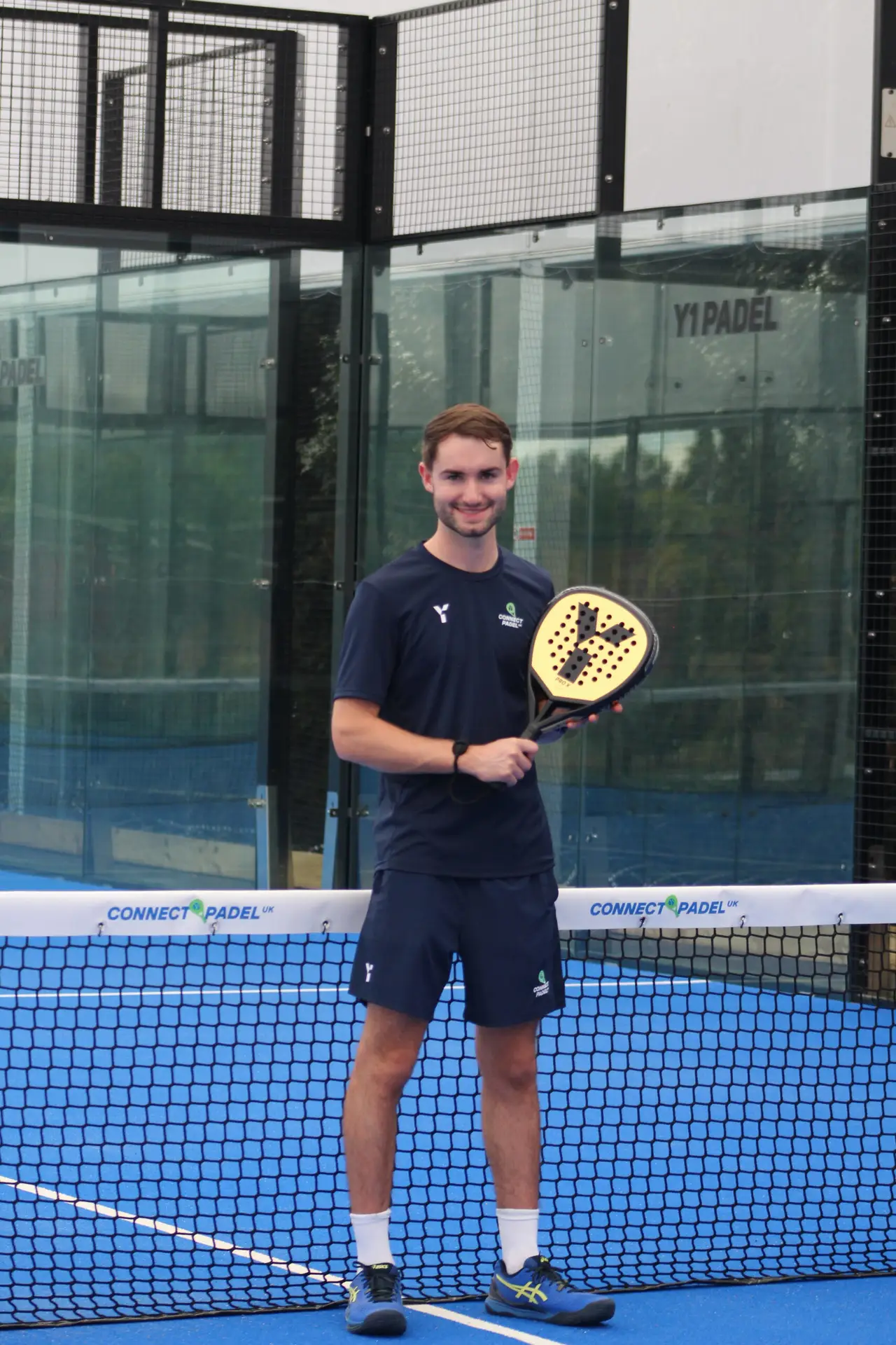 Harry Blundell on padel court