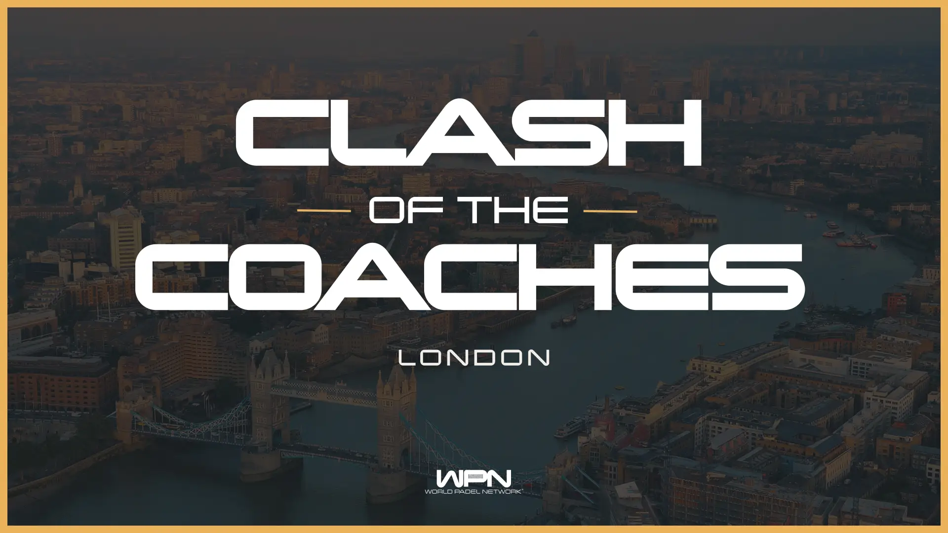 Clash of the Coaches logo with London background