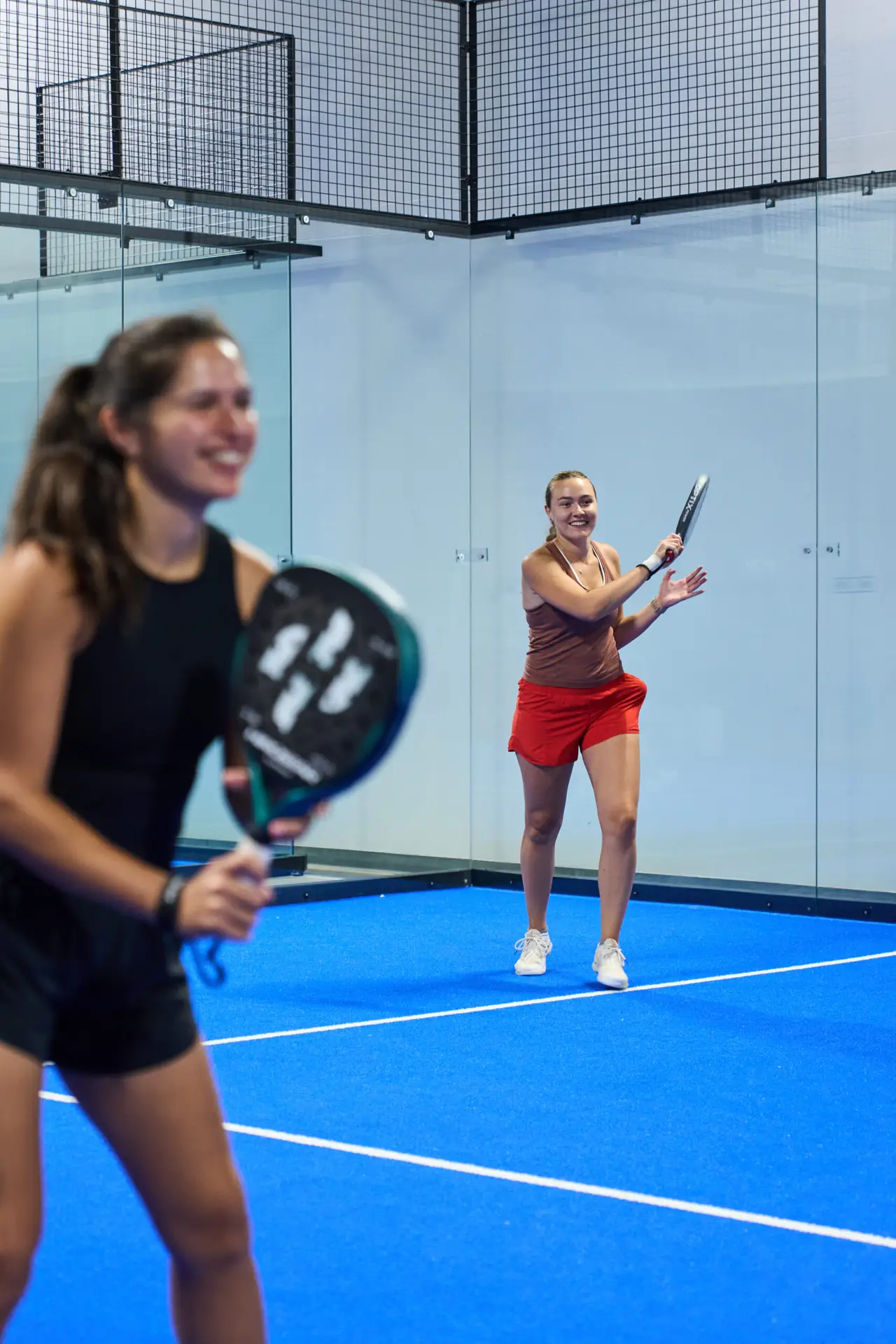 Jen playing at Austin Padel Center