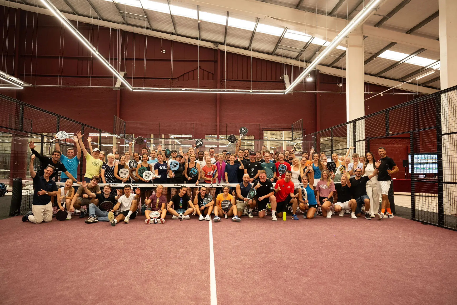 Clash of the Coaches 2026 London group picture on court